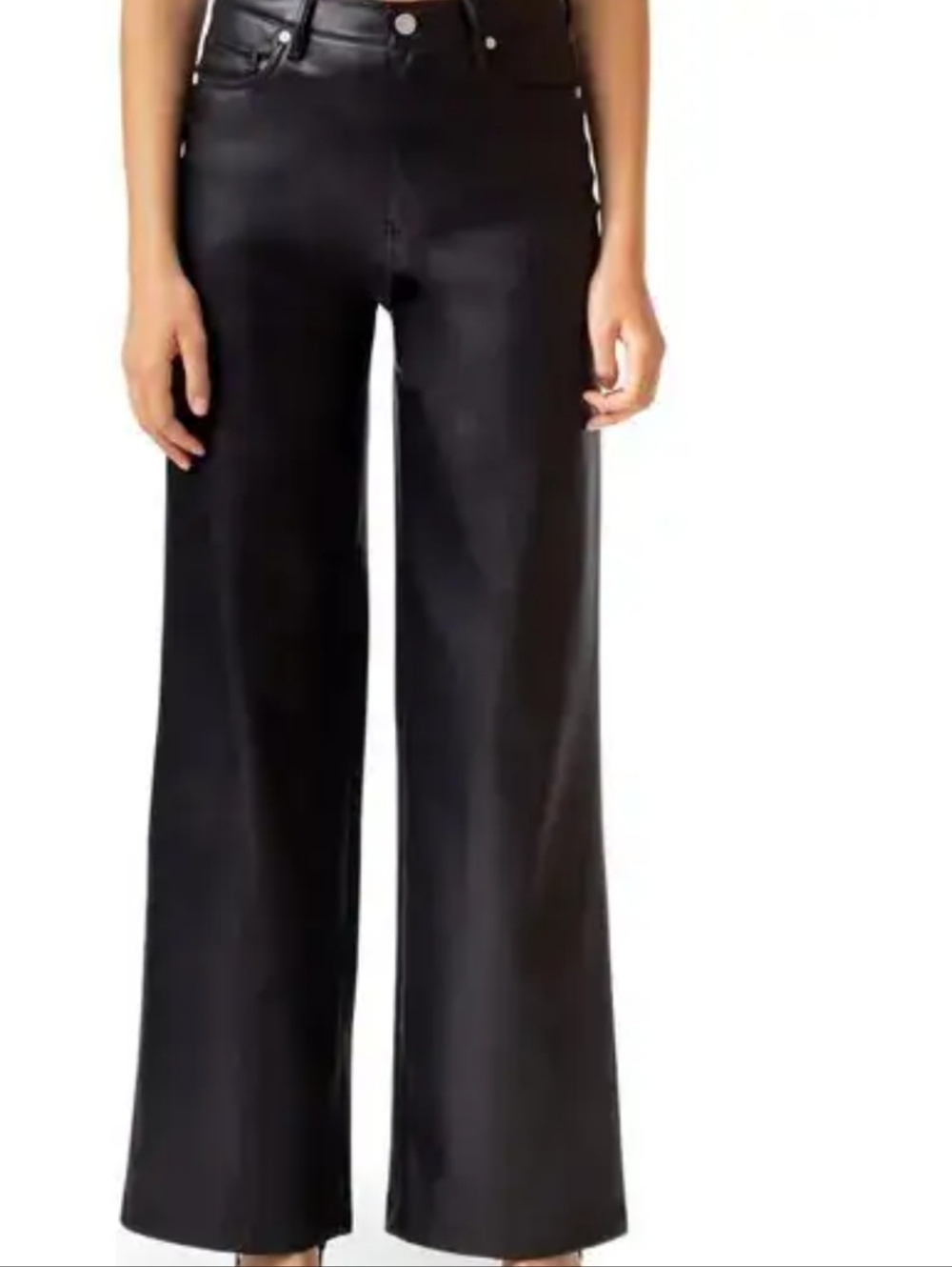 NWT BLANKNYC Franklin Olive Green Vegan Leather High Waist Pants